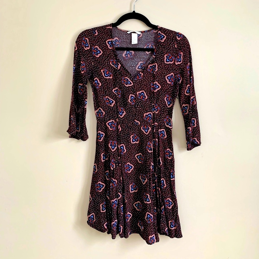H&M Skater Mini Dress in Paisley Print Size 4